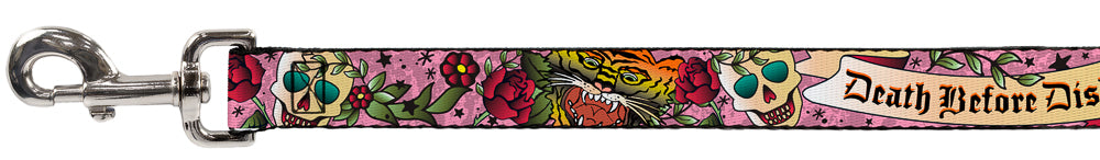 Dog Leash - Death Before Dishonor Pink