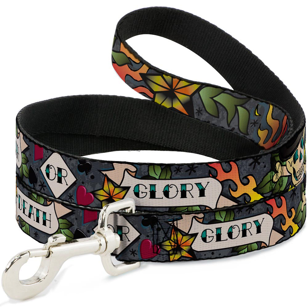 Dog Leash - Death or Glory Gray
