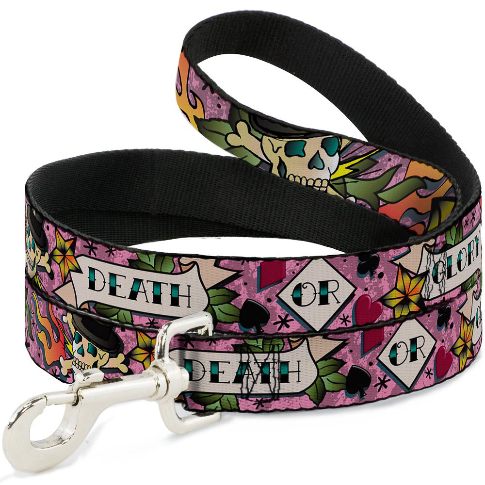 Dog Leash - Death or Glory Pink