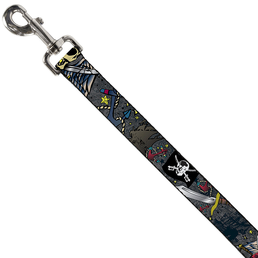 Dog Leash - Dead Men Tell No Tales Gray