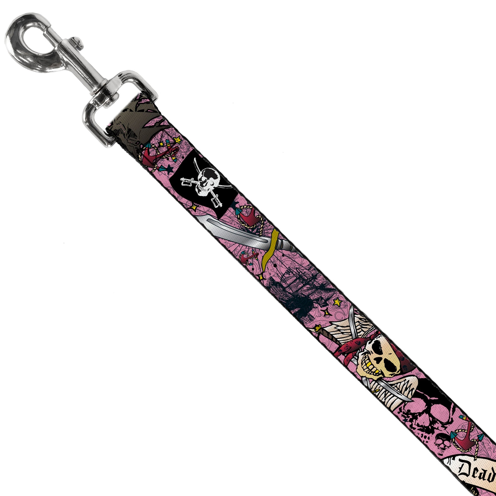 Dog Leash - Dead Men Tell No Tales Pink