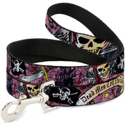 Dog Leash - Dead Men Tell No Tales Pink