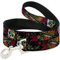Load image into Gallery viewer, Dog Leash - Death Before Dishonor CLOSE-UP Black
