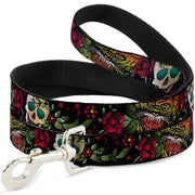 Dog Leash - Death Before Dishonor CLOSE-UP Black