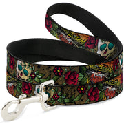 Dog Leash - Death Before Dishonor CLOSE-UP Olive