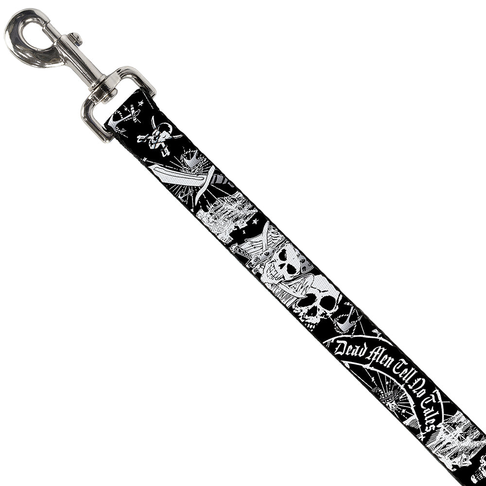 Dog Leash - Dead Men Tell No Tales Black/White