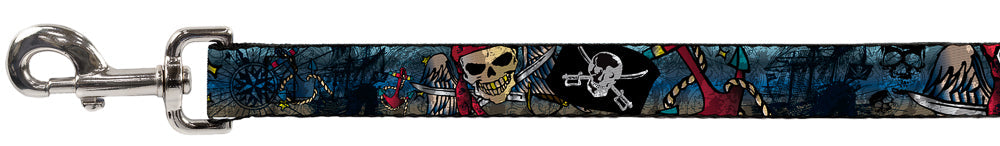Dog Leash - Dead Men Tell No Tales CLOSE-UP Turquoise