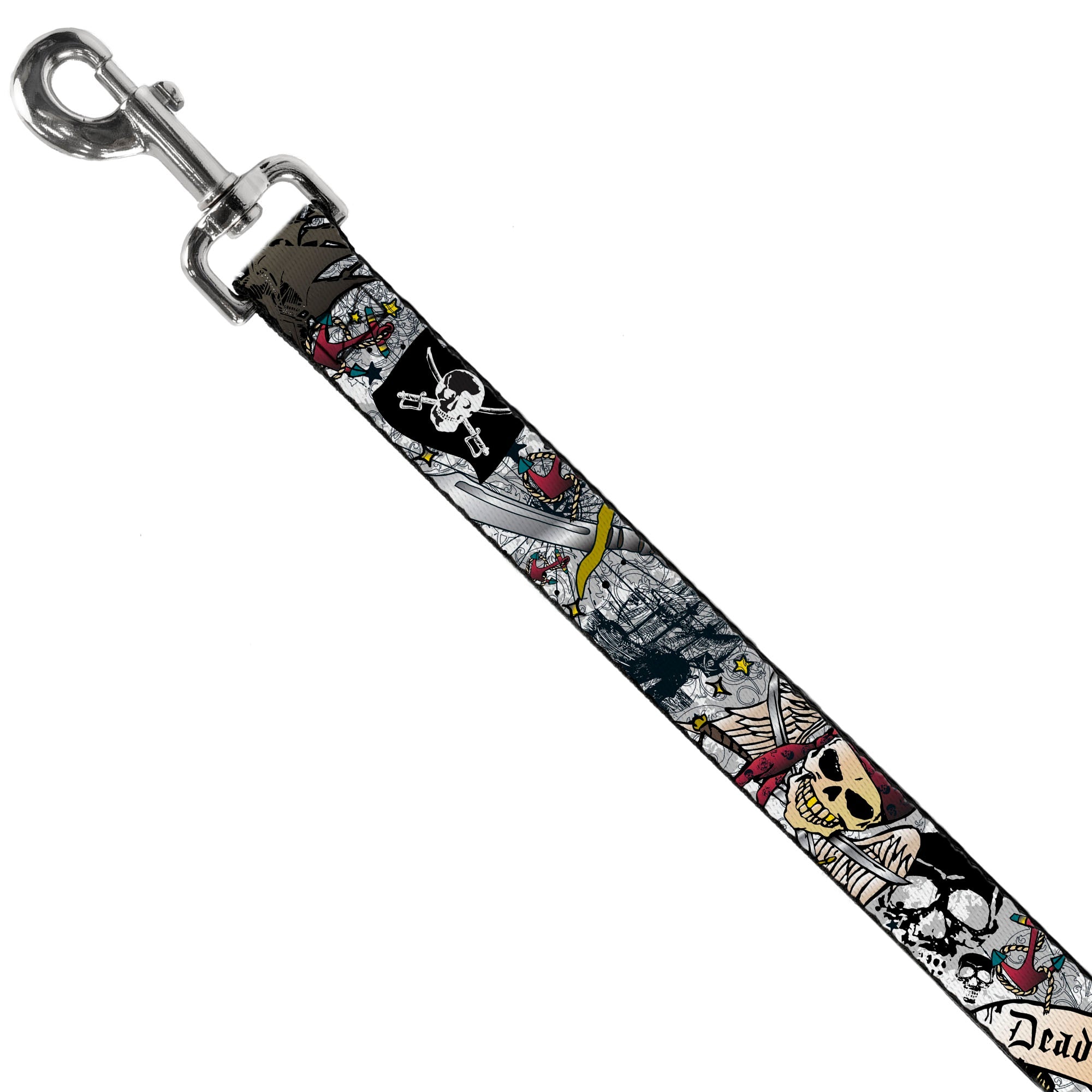Dog Leash - Dead Men Tell No Tales CLOSE-UP White