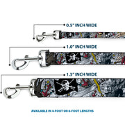 Dog Leash - Dead Men Tell No Tales CLOSE-UP White