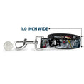 Load image into Gallery viewer, Dog Leash - Dead Men Tell No Tales CLOSE-UP White
