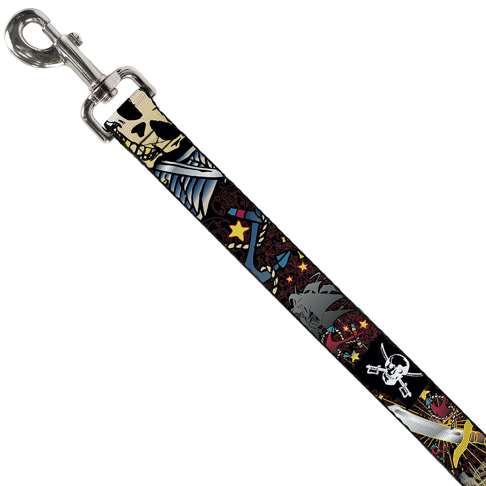 Dog Leash - Dead Men Tell No Tales Black