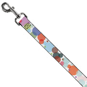 Dog Leash - Dots White/Transparent Multi Color