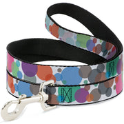 Dog Leash - Dots White/Transparent Multi Color