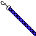 Load image into Gallery viewer, Dog Leash - Diagonal Buffalo Plaid Black/Blue
