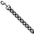 Load image into Gallery viewer, Dog Leash - Diagonal Buffalo Plaid Black/White
