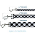 Load image into Gallery viewer, Dog Leash - Diagonal Buffalo Plaid Black/White
