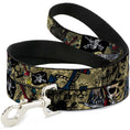 Load image into Gallery viewer, Dog Leash - Dead Men Tell No Tales CLOSE-UP Tan
