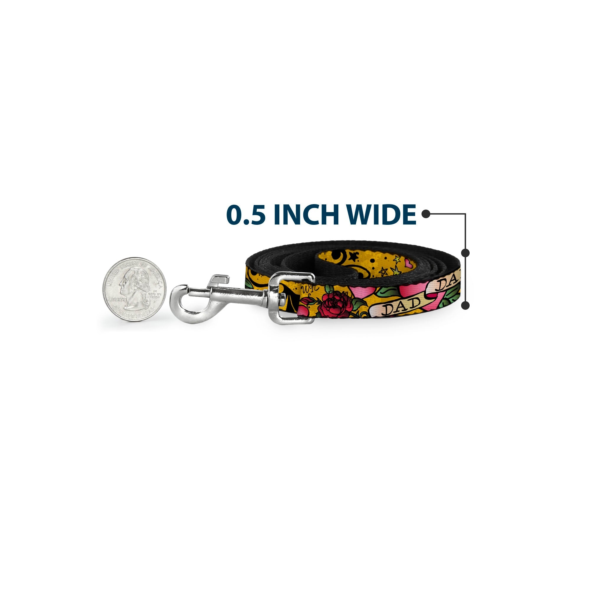 Dog Leash - Dad & Dad Yellow