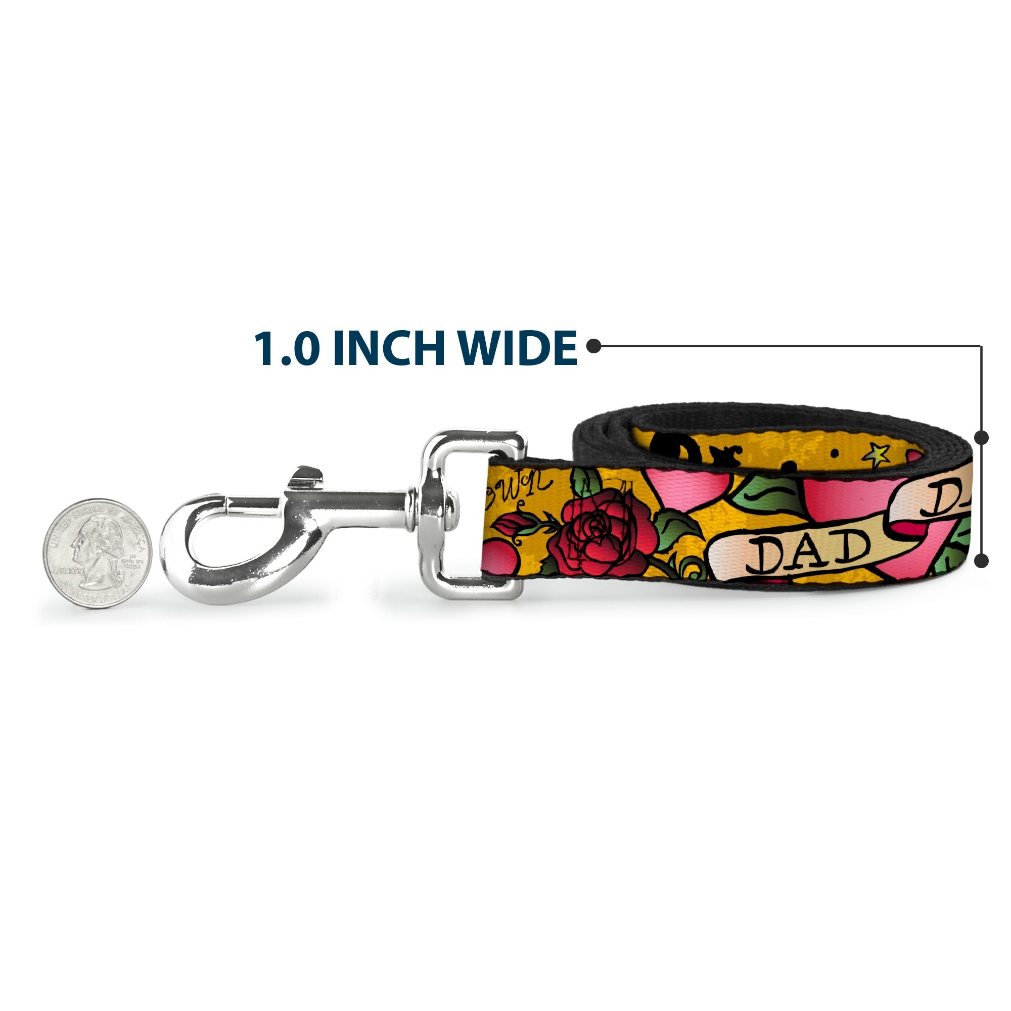 Dog Leash - Dad & Dad Yellow