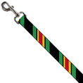 Load image into Gallery viewer, Dog Leash - Diagonal Stripes Black/Green/Yellow/Red
