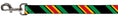 Load image into Gallery viewer, Dog Leash - Diagonal Stripes Black/Green/Yellow/Red
