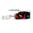 Load image into Gallery viewer, Dog Leash - Dinosaur Silhouette Black/Multi Color
