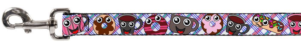 Dog Leash - Donuts & Coffee Cartoon