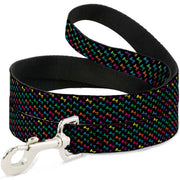 Dog Leash - Dog Bone Black/Multi Color