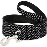 Dog Leash - Dog Bone Black/White