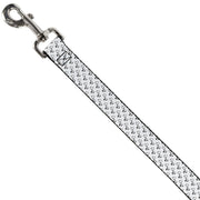Dog Leash - Dog Bone White/Black