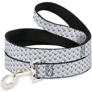 Dog Leash - Dog Bone White/Black