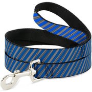 Dog Leash - Diagonal Stripes Scribble Gray/Blue