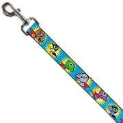 Dog Leash - Dinosaur Superhero Baby Blue