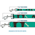Load image into Gallery viewer, Dog Leash - Dog House & Bone Turquoise/Brown
