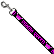 Dog Leash - DRAMA QUEEN Black/Fuchsia