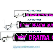 Dog Leash - DRAMA QUEEN Black/Fuchsia