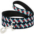 Load image into Gallery viewer, Dog Leash - Diamond Plaid Blues/Khaki/Red
