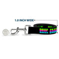 Load image into Gallery viewer, Dog Leash - DROP BASS NOT BOMBS Black/Rainbow
