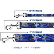 Dog Leash - Die Hard Skulls & Stars1 Blue/Grays