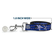 Dog Leash - Die Hard Skulls & Stars1 Blue/Grays
