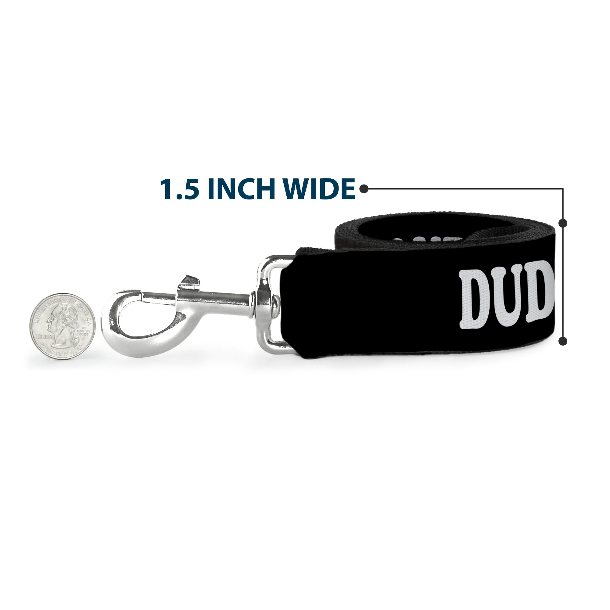 Dog Leash - DUDE, I'M NOT YOUR BRO! Black/White