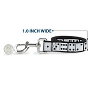 Dog Leash - Dominoes Black/White/Black