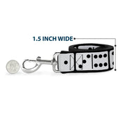 Dog Leash - Dominoes Black/White/Black