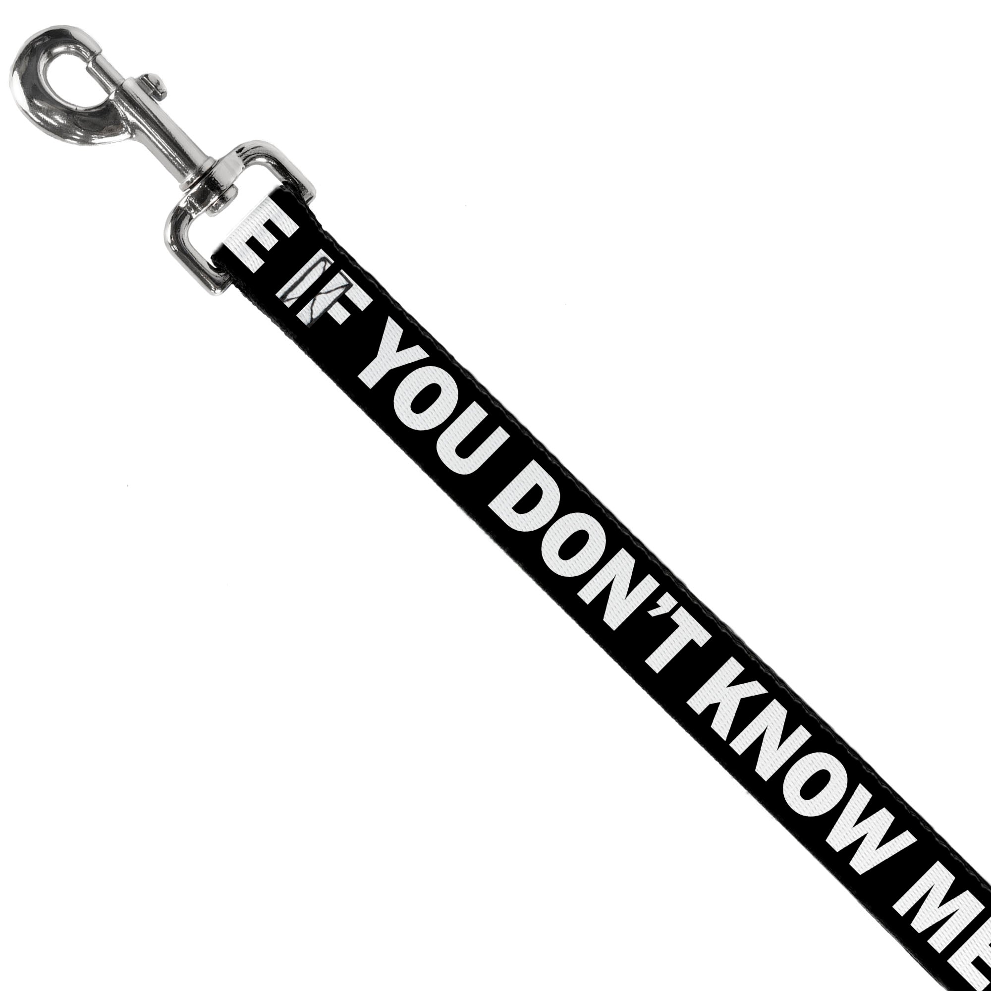 Dog Leash - DON'T BRO ME IF YOU DON'T KNOW ME Black/White/Red