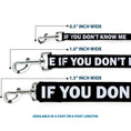 Load image into Gallery viewer, Dog Leash - DON'T BRO ME IF YOU DON'T KNOW ME Black/White/Red
