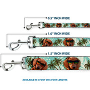 Dog Leash - Dachshund in Shades w/Palm Trees
