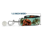 Dog Leash - Dachshund in Shades w/Palm Trees