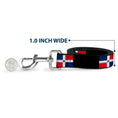 Load image into Gallery viewer, Dog Leash - Dominican Republic Flags/Black Blocks
