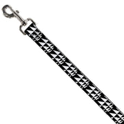 Dog Leash - Eighties 8 Black/White