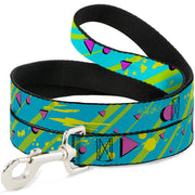 Dog Leash - Eighties Party Blue/Yellow/Pink